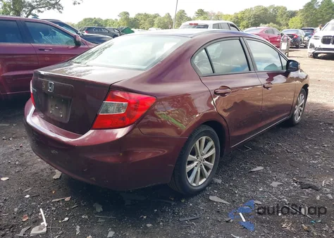 2012 Honda Civic Ex z USA, uszkodzony, nr VIN 19XFB2F87CE340755